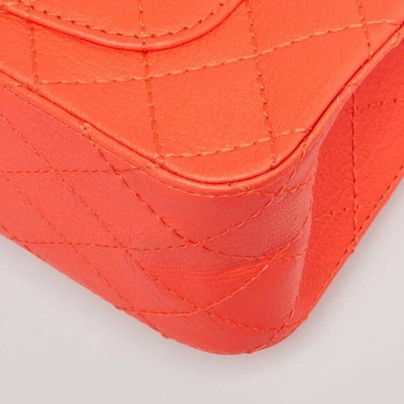 Chanel Orange 2.55 Quilted Classic Chevre Leather Reissue Mini Flap Bag - Picture 4 of 10